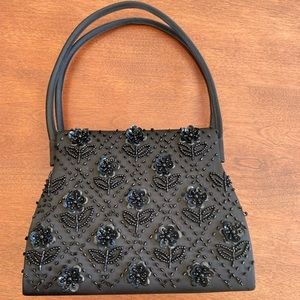 Little black beaded purse